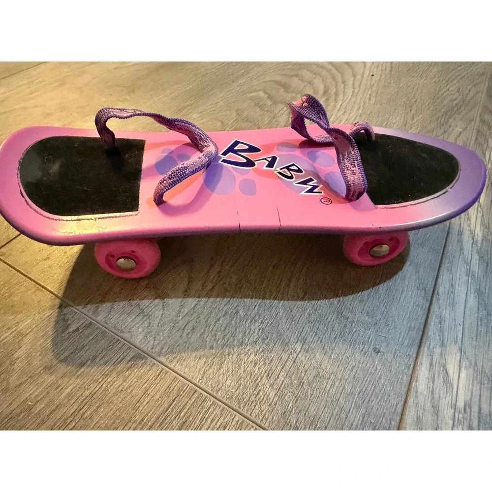 Build A Bear Skateboard Toy Plush Accessory Pink Skater Paw Print BAB Clothing